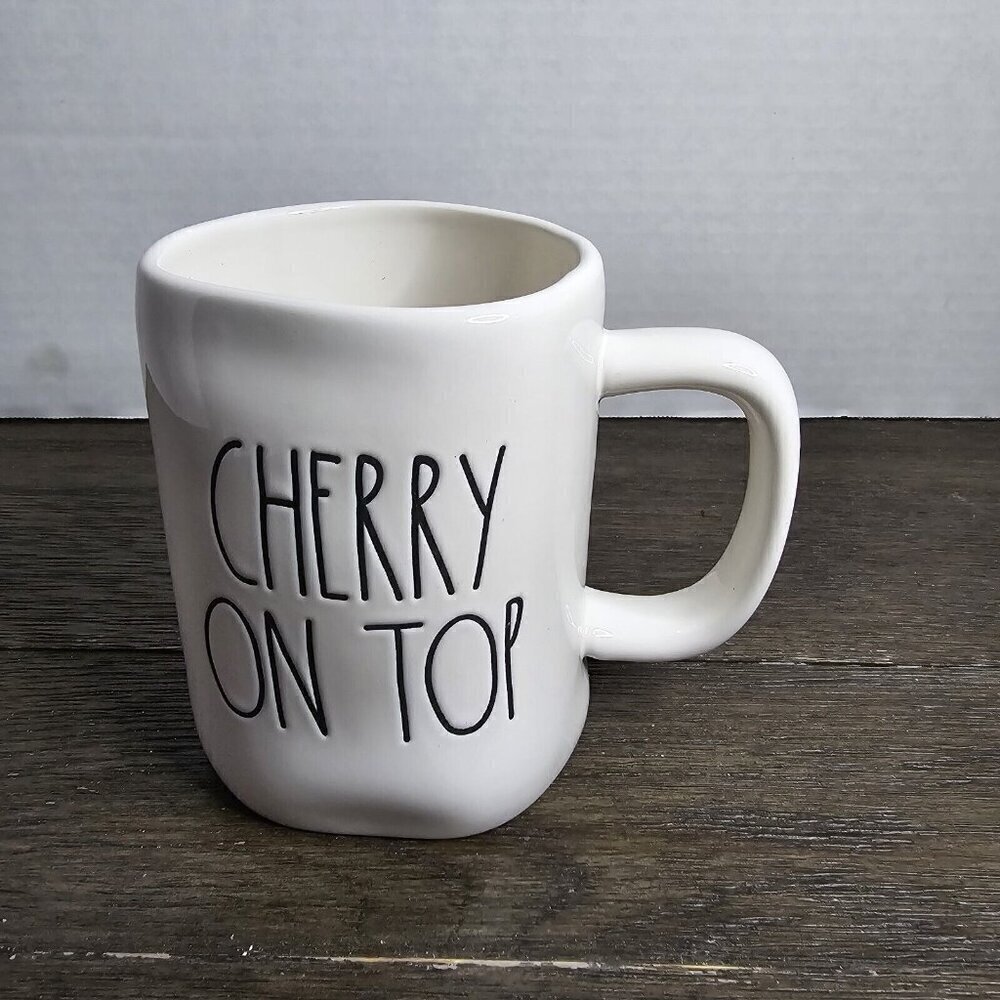 Rae Dunn Cherry On Top Double Sided Icon Mug